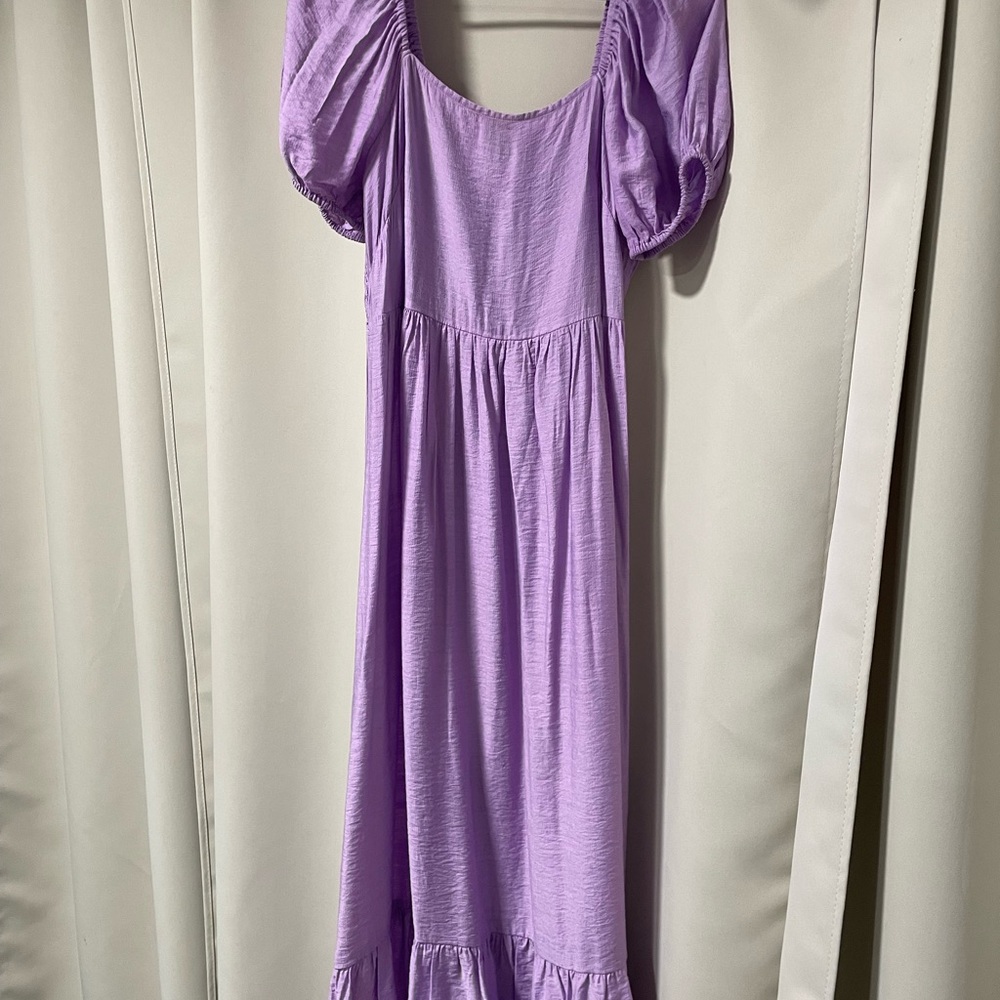 Lavender Puff Sleeve Dress